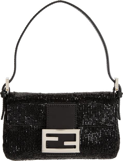 fendi black beaded baguette|fendi borse shop online.